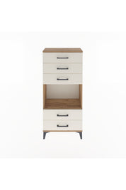 Arges Dolap Tek Raflı 5 Çekmeceli 60x30x134 Çam-Aytaşı