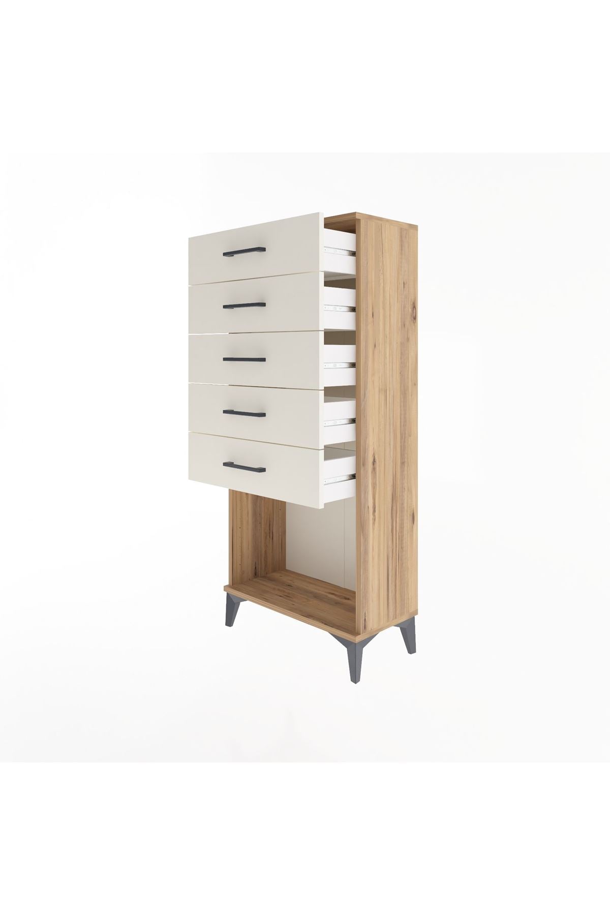 Arges Dolap 5 Çekmeceli 60x30x134 Çam-Aytaşı