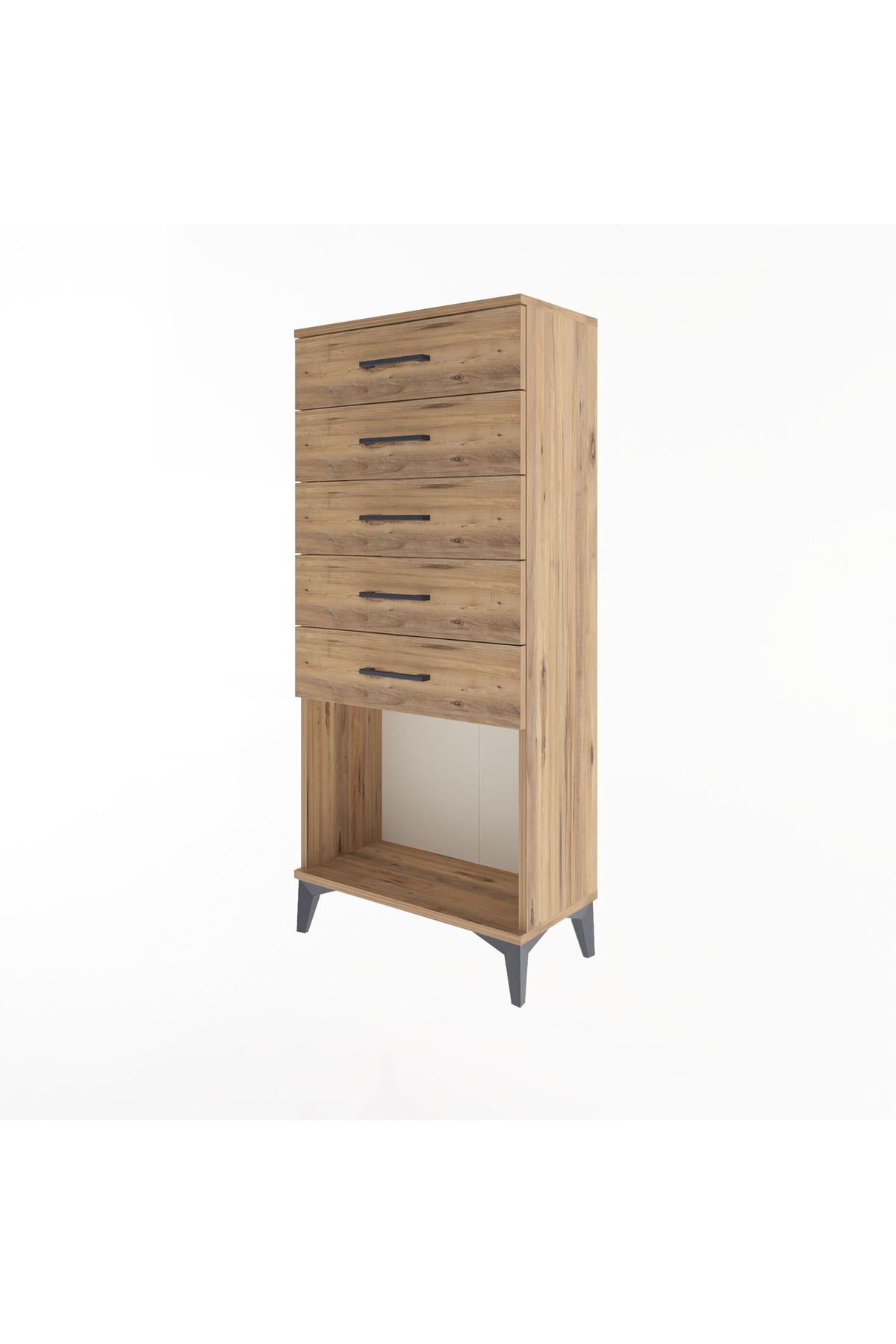 Arges Dolap 5 Çekmeceli 60x30x134 Çam-Çam