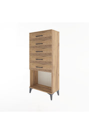 Arges Dolap 5 Çekmeceli 60x30x134 Çam-Çam