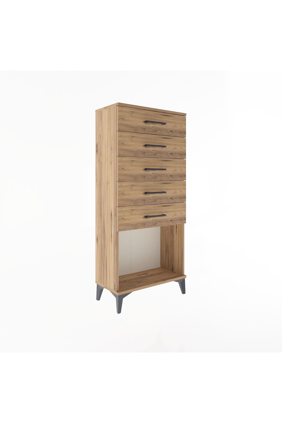 Arges Dolap 5 Çekmeceli 60x30x134 Çam-Çam