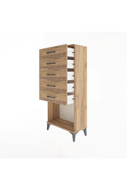 Arges Dolap 5 Çekmeceli 60x30x134 Çam-Çam