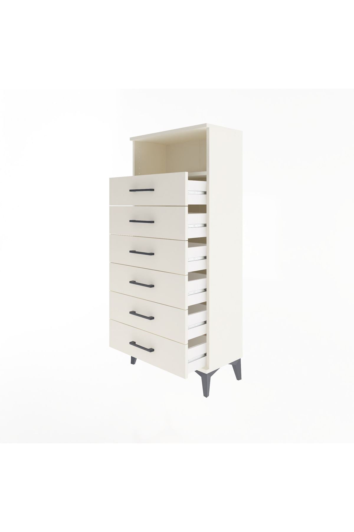 Arges Dolap Tek Raflı 6 Çekmeceli 60x30x134 Aytaşı-Aytaşı