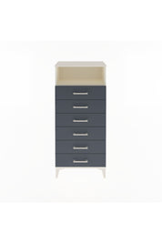 Arges Dolap Tek Raflı 6 Çekmeceli 60x30x134 Aytaşı-Antrasit