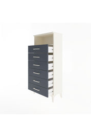 Arges Dolap Tek Raflı 6 Çekmeceli 60x30x134 Aytaşı-Antrasit