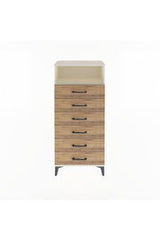 Arges Dolap Tek Raflı 6 Çekmeceli 60x30x134 Aytaşı-Çam