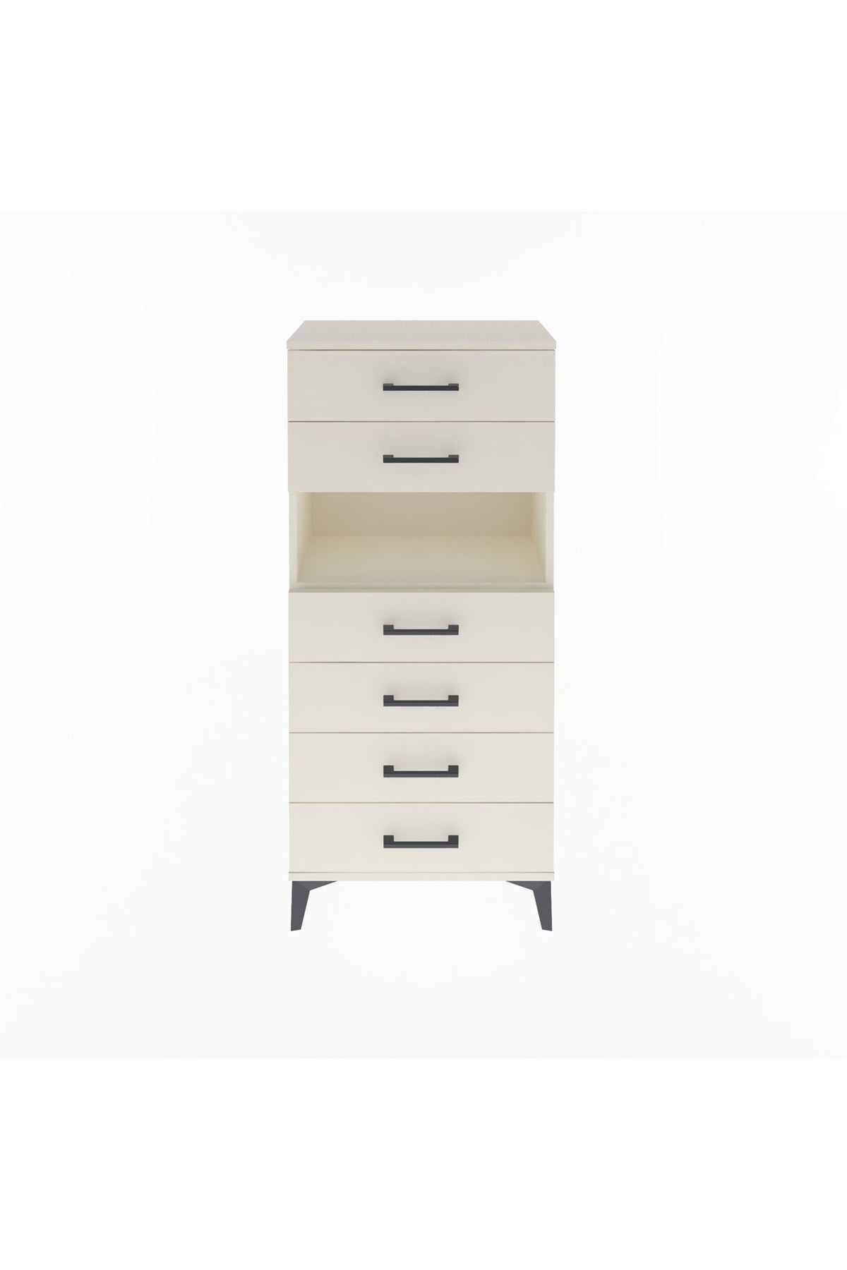 Arges Dolap Tek Raflı 6 Çekmeceli 60x30x134 Aytaşı-Aytaşı