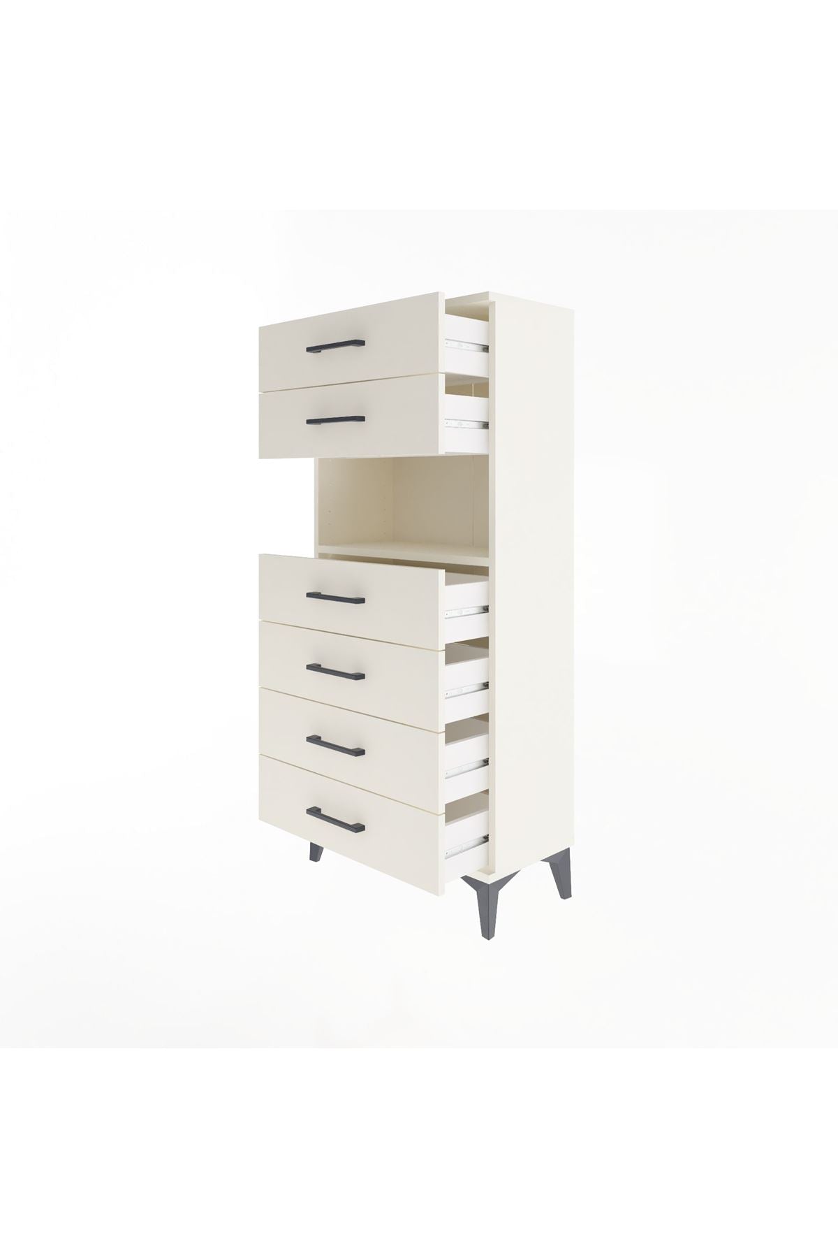 Arges Dolap Tek Raflı 6 Çekmeceli 60x30x134 Aytaşı-Aytaşı