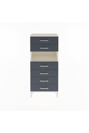 Arges Dolap Tek Raflı 6 Çekmeceli 60x30x134 Aytaşı-Antrasit