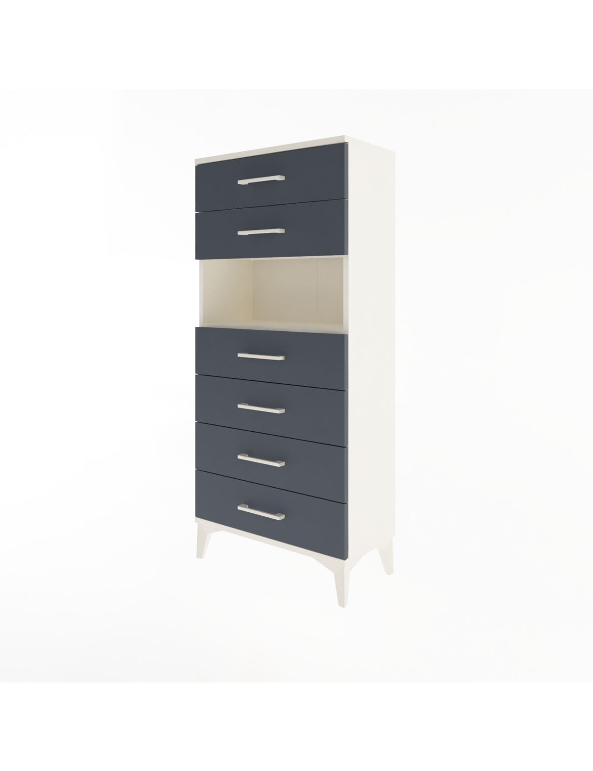 Arges Dolap Tek Raflı 6 Çekmeceli 60x30x134 - S17M064V2A