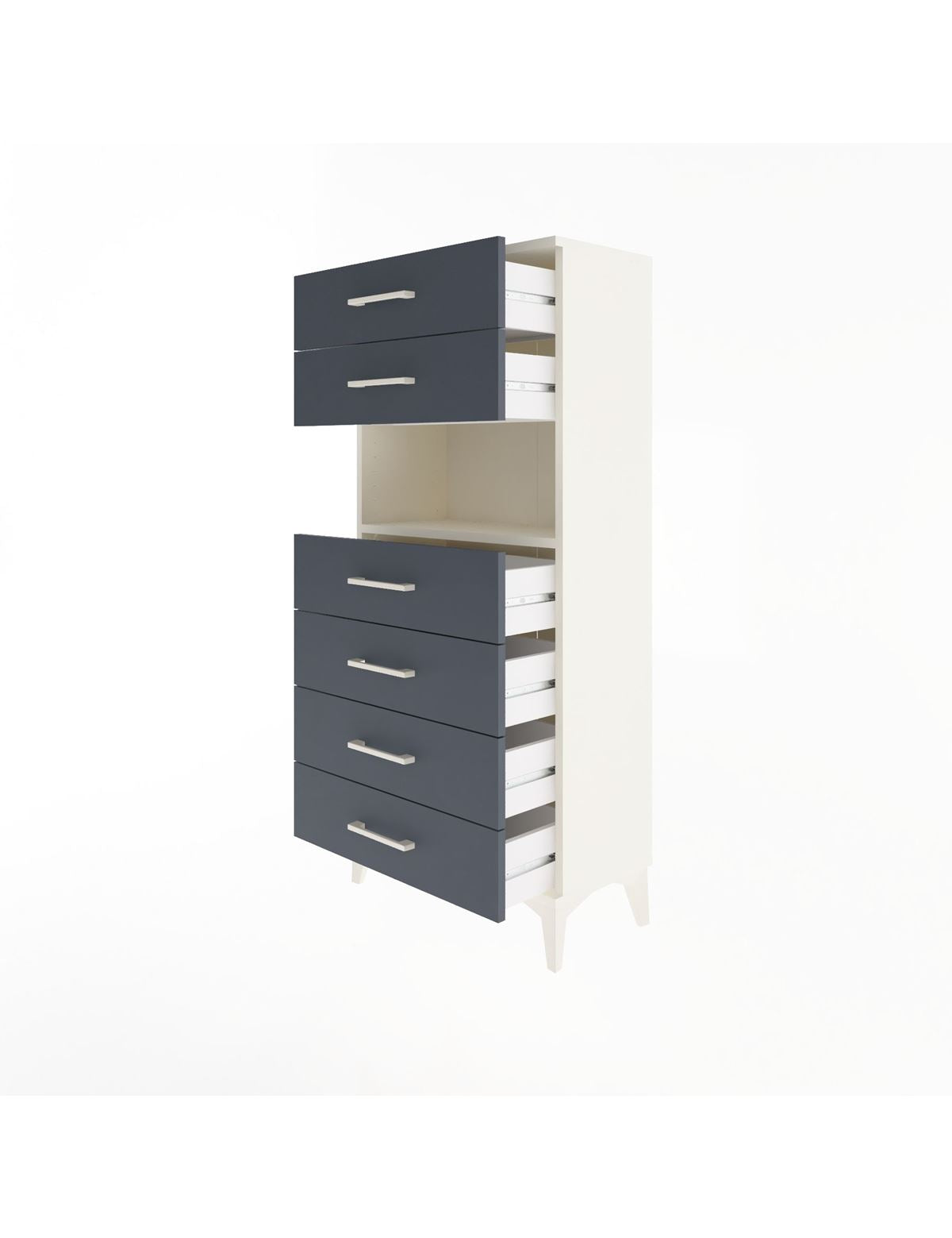 Arges Dolap Tek Raflı 6 Çekmeceli 60x30x134 - S17M064V2A