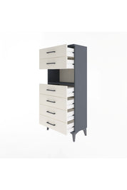 Arges Dolap Tek Raflı 6 Çekmeceli 60x30x134 Antrasit-Aytaşı