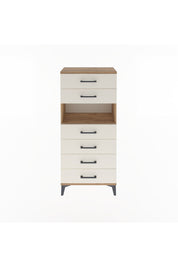 Arges Dolap Tek Raflı 6 Çekmeceli 60x30x134 Çam-Aytaşı