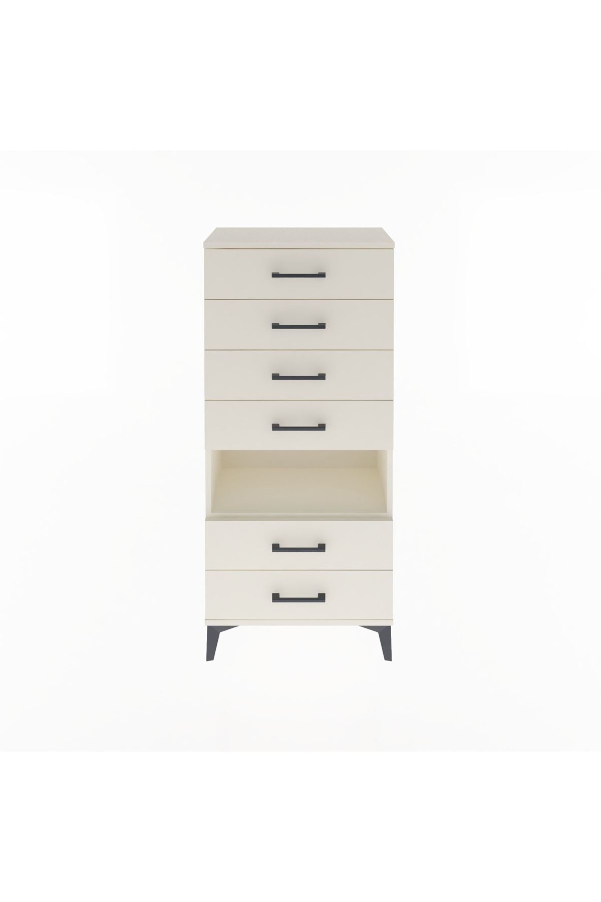 Arges Dolap Tek Raflı 6 Çekmeceli 60x30x134 Aytaşı-Aytaşı