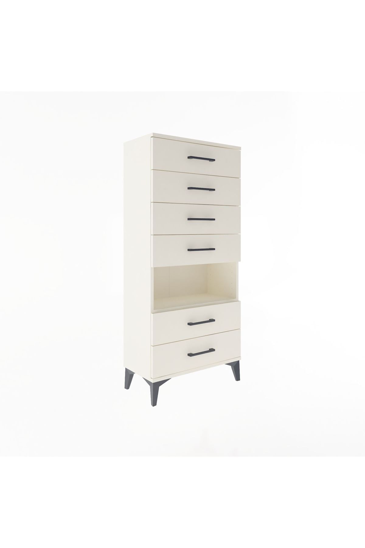 Arges Dolap Tek Raflı 6 Çekmeceli 60x30x134 Aytaşı-Aytaşı