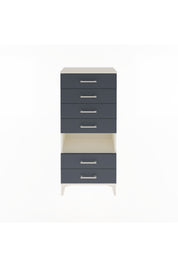 Arges Dolap Tek Raflı 6 Çekmeceli 60x30x134 Aytaşı-Antrasit