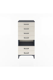 Arges Dolap Tek Raflı 6 Çekmeceli 60x30x134 Antrasit-Aytaşı