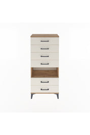 Arges Dolap Tek Raflı 6 Çekmeceli 60x30x134 Çam-Aytaşı