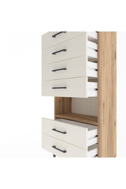 Arges Dolap Tek Raflı 6 Çekmeceli 60x30x134 Çam-Aytaşı