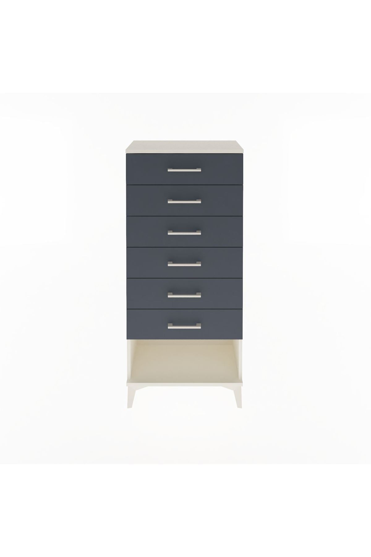 Arges Dolap 6 Çekmeceli 60x30x134 Aytaşı-Antrasit