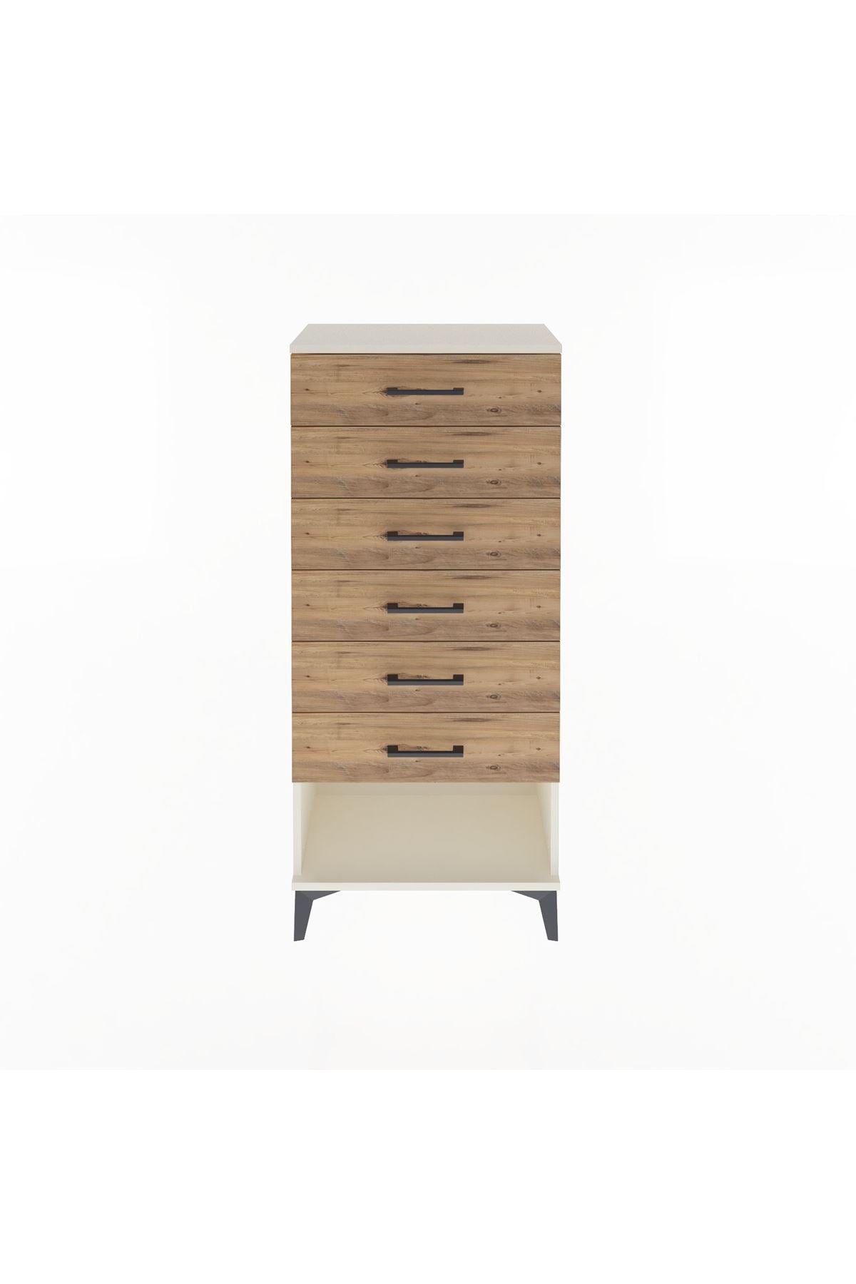 Arges Dolap 6 Çekmeceli 60x30x134 Aytaşı-Çam