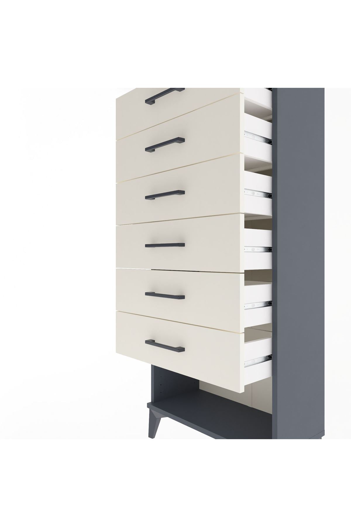 Arges Dolap 6 Çekmeceli 60x30x134 Antrasit-Aytaşı