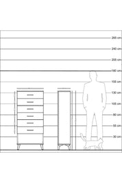 Arges Dolap 6 Çekmeceli 60x30x134 Antrasit-Aytaşı