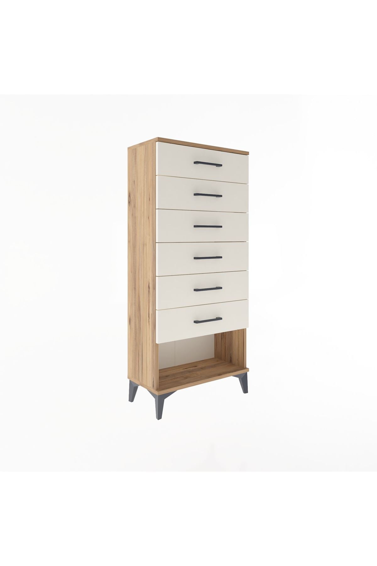 Arges Dolap 6 Çekmeceli 60x30x134 Çam-Aytaşı