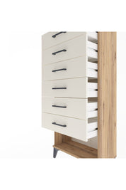 Arges Dolap 6 Çekmeceli 60x30x134 Çam-Aytaşı