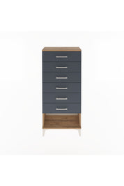 Arges Dolap 6 Çekmeceli 60x30x134 Çam-Antrasit