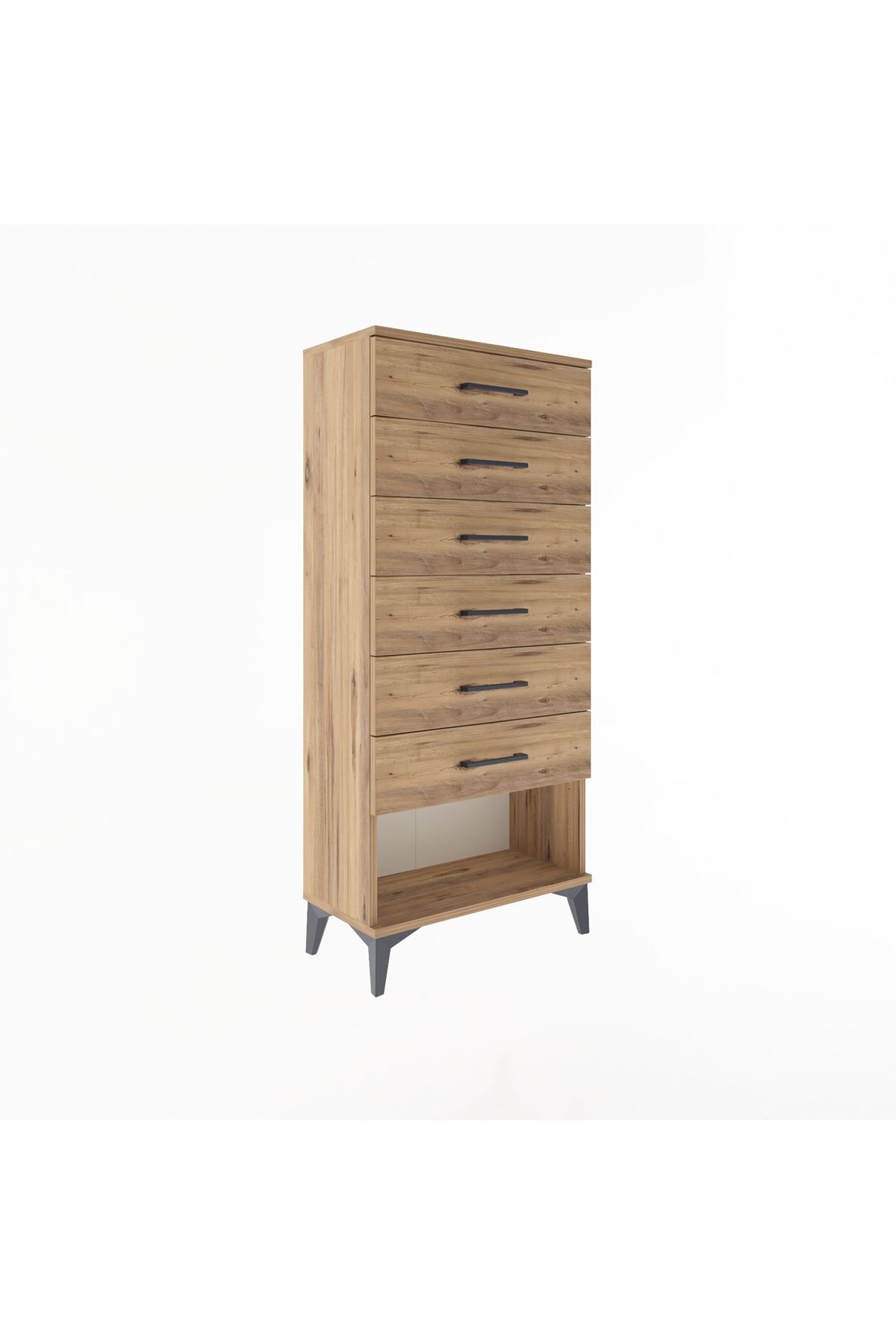 Arges Dolap 6 Çekmeceli 60x30x134 Çam-Çam