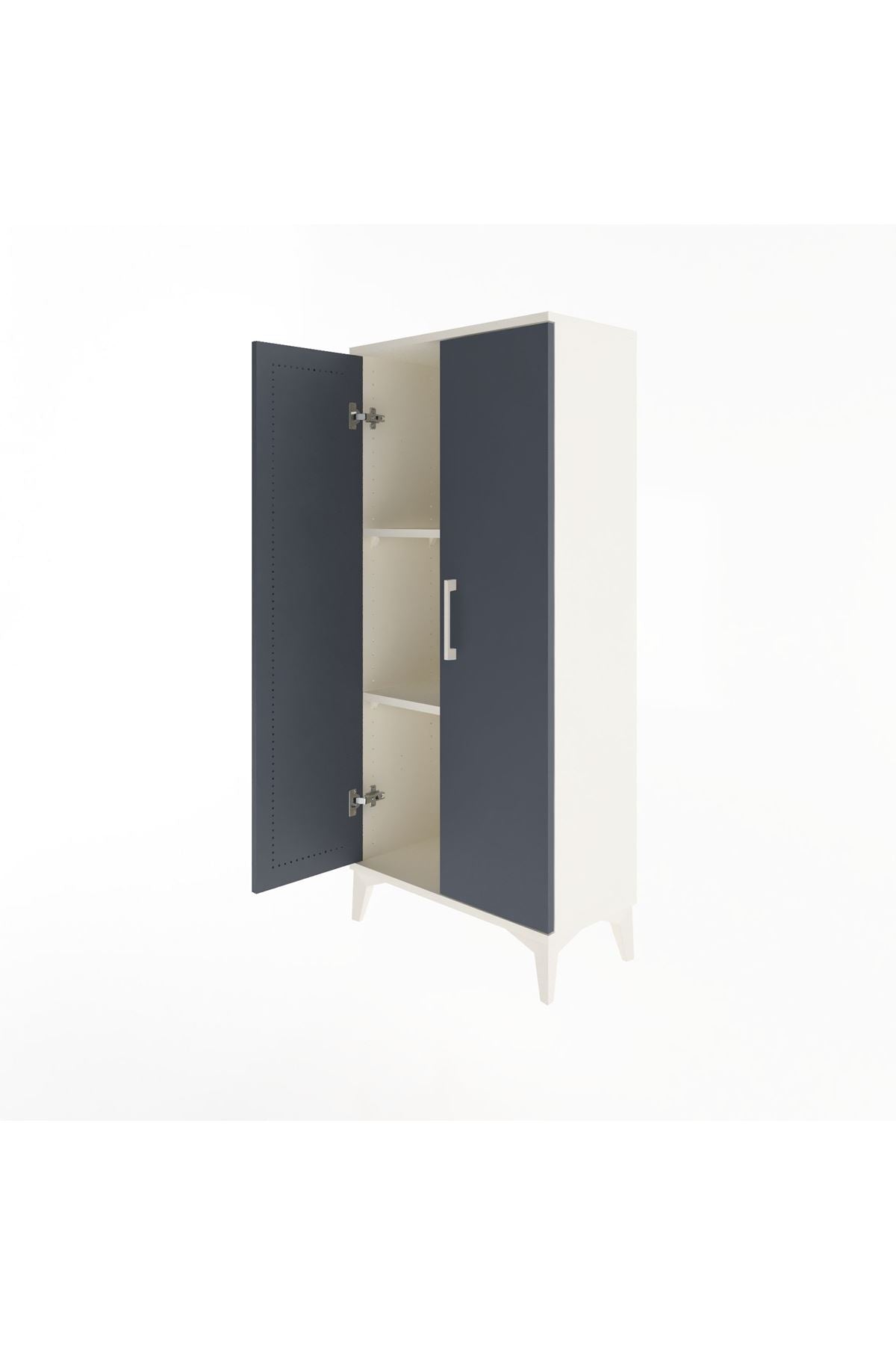 Arges Dolap 2 Raflı 2 Kapaklı 60x30x134 Aytaşı-Antrasit