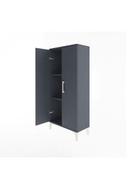 Arges Dolap 2 Raflı 2 Kapaklı 60x30x134 Antrasit-Antrasit