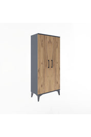 Arges Dolap 2 Raflı 2 Kapaklı 60x30x134 Antrasit-Çam