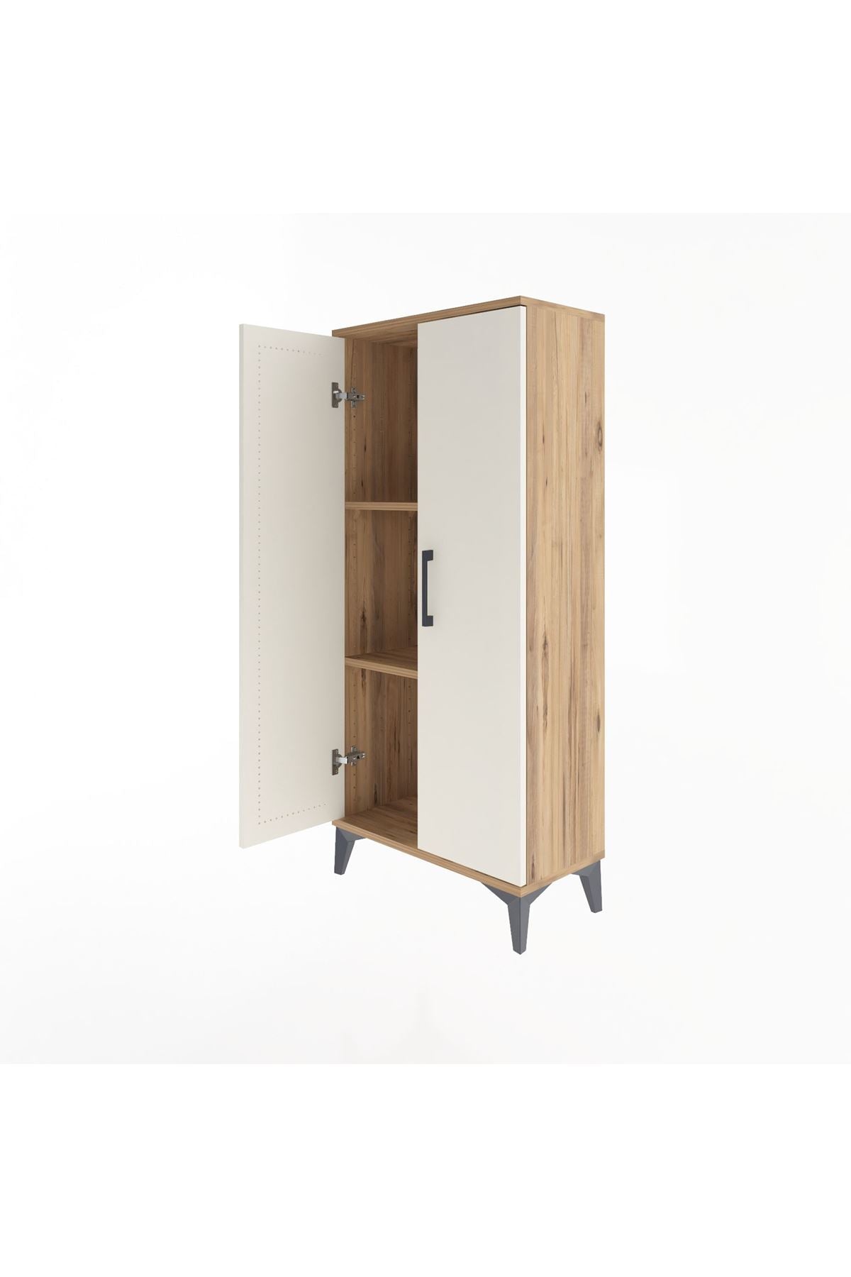 Arges Dolap 2 Raflı 2 Kapaklı 60x30x134 Çam-Aytaşı