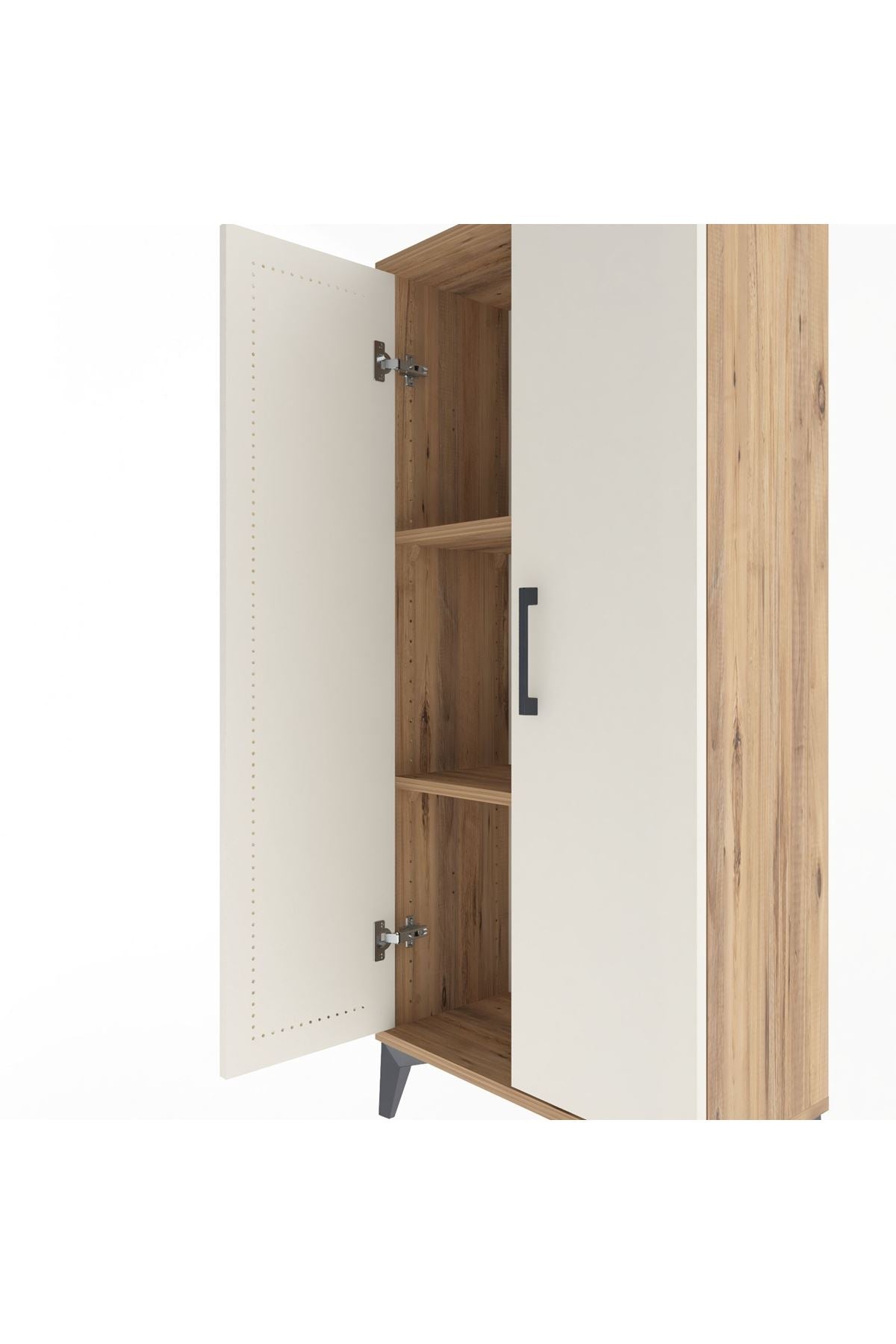 Arges Dolap 2 Raflı 2 Kapaklı 60x30x134 Çam-Aytaşı