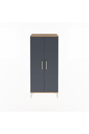 Arges Dolap 2 Raflı 2 Kapaklı 60x30x134 Çam-Antrasit
