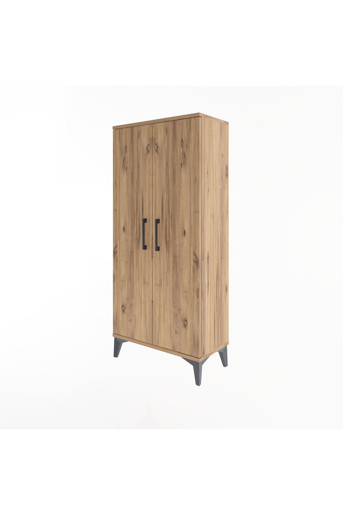 Arges Dolap 2 Raflı 2 Kapaklı 60x30x134 Çam-Çam