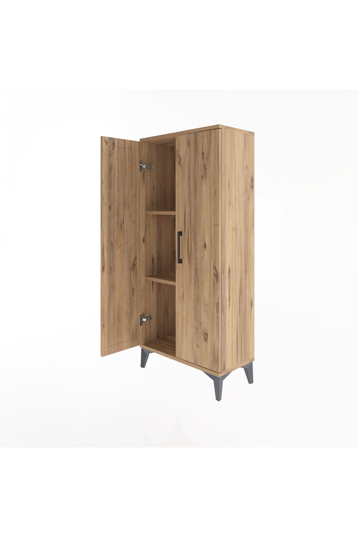 Arges Dolap 2 Raflı 2 Kapaklı 60x30x134 Çam-Çam