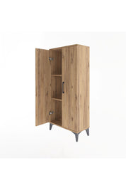 Arges Dolap 2 Raflı 2 Kapaklı 60x30x134 Çam-Çam