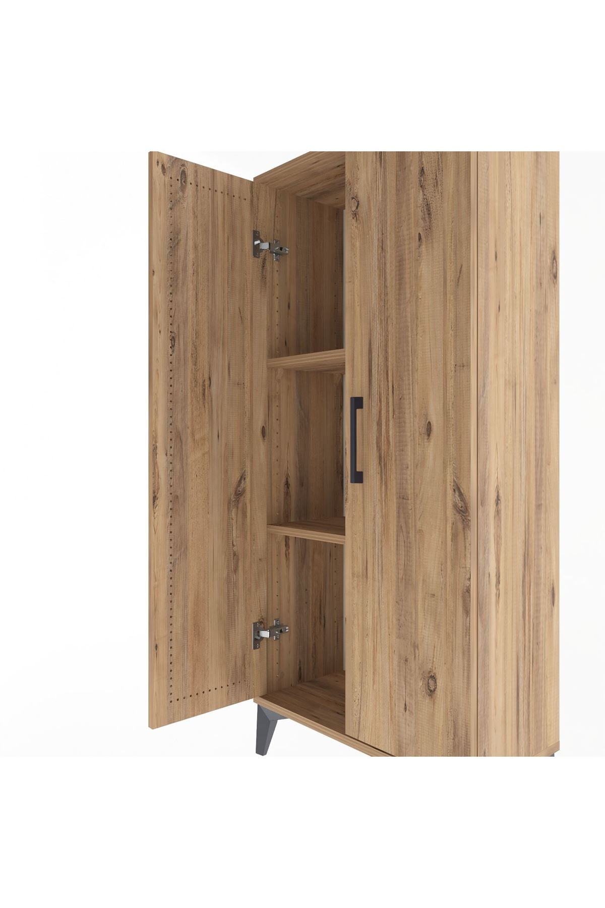 Arges Dolap 2 Raflı 2 Kapaklı 60x30x134 Çam-Çam