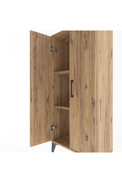 Arges Dolap 2 Raflı 2 Kapaklı 60x30x134 Çam-Çam