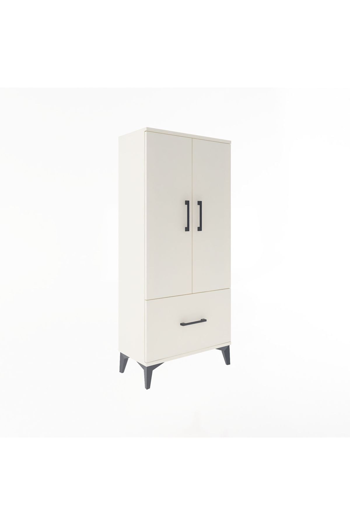 Arges Dolap 2 Raflı Tek Çekmeceli 2 Kapaklı 60x30x134 Aytaşı-Aytaşı