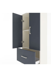 Arges Dolap 2 Raflı Tek Çekmeceli 2 Kapaklı 60x30x134 Aytaşı-Antrasit