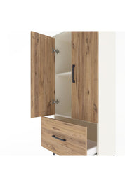 Arges Dolap 2 Raflı Tek Çekmeceli 2 Kapaklı 60x30x134 Aytaşı-Çam