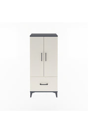 Arges Dolap 2 Raflı Tek Çekmeceli 2 Kapaklı 60x30x134 Antrasit-Aytaşı