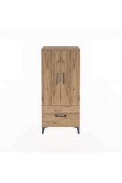 Arges Dolap 2 Raflı Tek Çekmeceli 2 Kapaklı 60x30x134 Çam-Çam