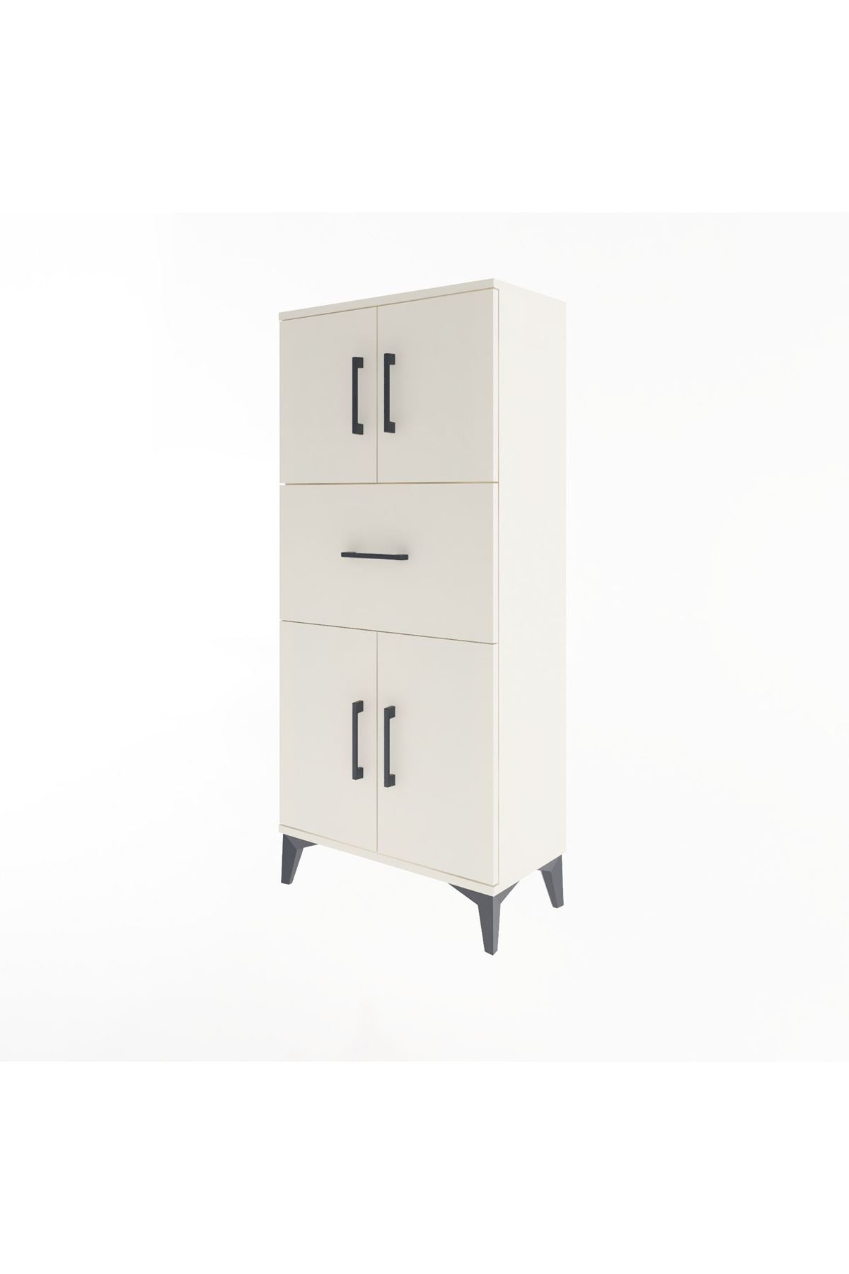 Arges Dolap Tek Raflı Tek Çekmeceli 4 Kapaklı 60x30x134 Aytaşı-Aytaşı