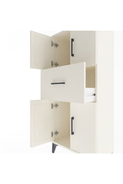 Arges Dolap Tek Raflı Tek Çekmeceli 4 Kapaklı 60x30x134 Aytaşı-Aytaşı