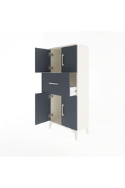 Arges Dolap Tek Raflı Tek Çekmeceli 4 Kapaklı 60x30x134 Aytaşı-Antrasit